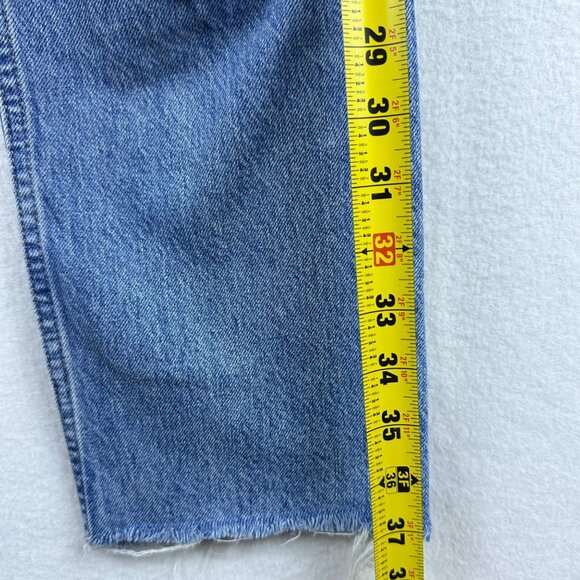 Everlane 90s Cheeky Jeans Womens 26 Light Wash High Rise Raw Hem Casual Denim - Picture 4 of 13